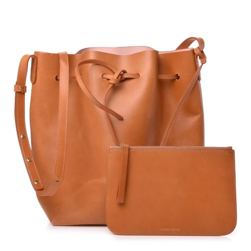 Mansur Gavriel Leather Clutch Pouch Wallet Wristlet